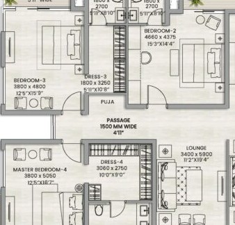 3 BHK Floor Plan